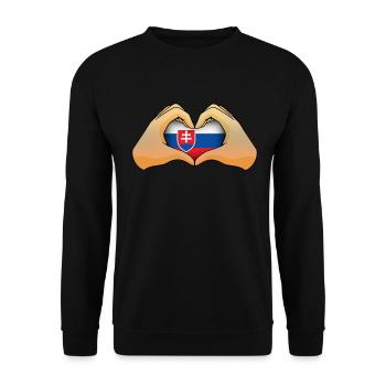 Slovakia - Unisex Sweatshirt - black - Front - Alina (178cm) & Michal (187cm)
