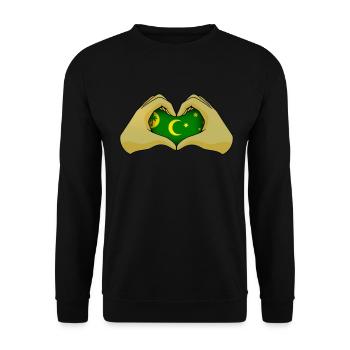 Îles Cocos - Sweat-shirt Unisexe - noir - Devant - Alina (178cm) & Michal (187cm)