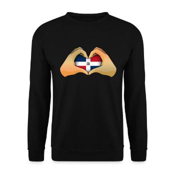 République dominicaine - Sweat-shirt Unisexe - noir - Devant - Alina (178cm) & Michal (187cm)