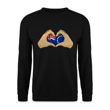 Cook Islands - Unisex Sweatshirt - black - Front - Alina (178cm) & Michal (187cm)