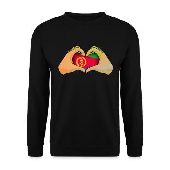 Eritrea - Unisex Pullover - Schwarz - Vorne - Alina (178cm) & Michal (187cm)