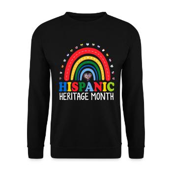Mois du patrimoine hispanique Arc-en-ciel espagnol Latino - Sweat-shirt Unisexe - noir - Devant - Alina (178cm) & Michal (187cm)