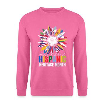 National Hispanic Heritage Month Latino Sunflower - Unisex Sweatshirt - pink - Front