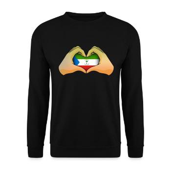 Equatorial Guinea - Unisex Sweatshirt - black - Front - Alina (178cm) & Michal (187cm)