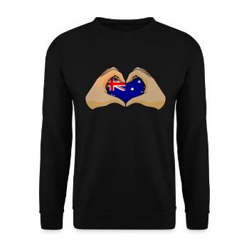 Heard and Mcdonald Islands - Unisex Sweatshirt - black - Front - Alina (178cm) & Michal (187cm)