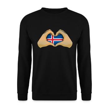 Islande - Sweat-shirt Unisexe - noir - Devant - Alina (178cm) & Michal (187cm)