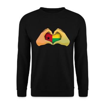 Guinea Bissau - Unisex Sweatshirt - black - Front - Alina (178cm) & Michal (187cm)