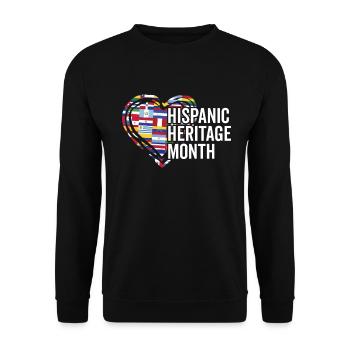 Hispanic Heritage Month Flag Funny Hispanic - Unisex Sweatshirt - black - Front - Alina (178cm) & Michal (187cm)