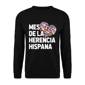 Mes de la Herencia Hispana drôle hispanique - Sweat-shirt Unisexe - noir - Devant - Alina (178cm) & Michal (187cm)
