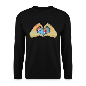 Fiji - Unisex Sweatshirt - black - Front - Alina (178cm) & Michal (187cm)