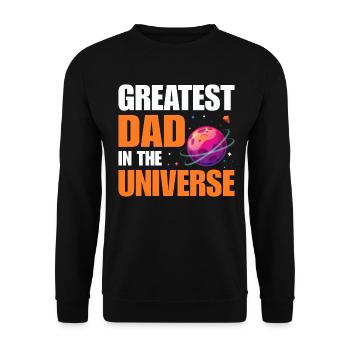 Greatest Dad In The Universe Science Dad Funny - Unisex Sweatshirt - black - Front - Alina (178cm) & Michal (187cm)