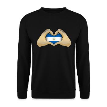 Nicaragua - Unisex Pullover - Schwarz - Vorne - Alina (178cm) & Michal (187cm)