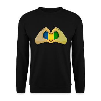 Ogoni - Unisex Pullover - Schwarz - Vorne - Alina (178cm) & Michal (187cm)