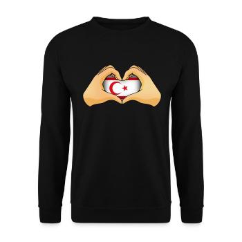 Northern Cyprus - Unisex Sweatshirt - black - Front - Alina (178cm) & Michal (187cm)
