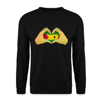 Sao Tomé et Principe - Sweat-shirt Unisexe - noir - Devant - Alina (178cm) & Michal (187cm)