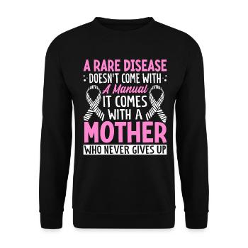 Rare Disease Awareness Rare Illness Zebra Ribbon - Unisex Sweatshirt - black - Front - Alina (178cm) & Michal (187cm)