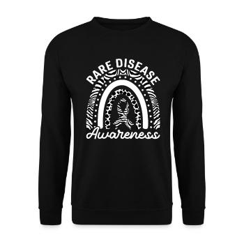 Bewusstsein für seltene Krankheiten Zebraband Genetisch - Unisex Pullover - Schwarz - Vorne - Alina (178cm) & Michal (187cm)