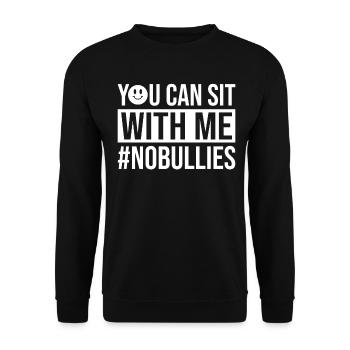 Vous pouvez vous asseoir avec moi Prévention de l’intimidation Non - Sweat-shirt Unisexe - noir - Devant - Alina (178cm) & Michal (187cm)