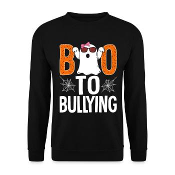 Bullying Prevention Funny Boo Unity Day End - Unisex Sweatshirt - black - Front - Alina (178cm) & Michal (187cm)