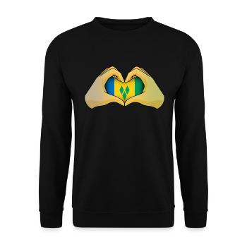 Saint Vincent and the Grenadines - Unisex Sweatshirt - black - Front - Alina (178cm) & Michal (187cm)