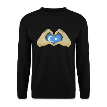 Ouïghours - Sweat-shirt Unisexe - noir - Devant - Alina (178cm) & Michal (187cm)