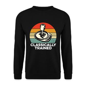 Bâton de vitesse manuel de vitesse de formation classique - Sweat-shirt Unisexe - noir - Devant - Alina (178cm) & Michal (187cm)