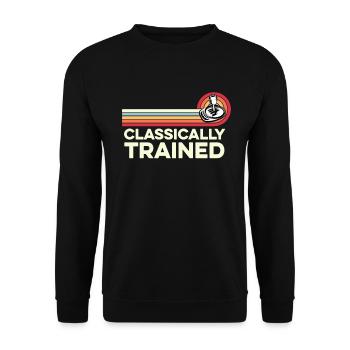 Classically Trained Manual Transmission Manual - Unisex Sweatshirt - black - Front - Alina (178cm) & Michal (187cm)