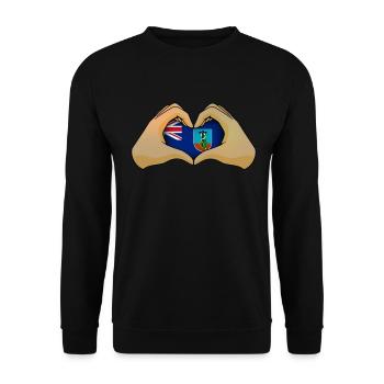 Montserrat - Unisex Sweatshirt - black - Front - Alina (178cm) & Michal (187cm)
