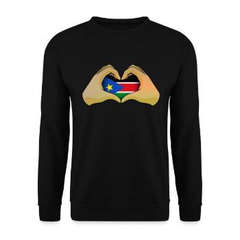 Sud Soudan - Sweat-shirt Unisexe - noir - Devant - Alina (178cm) & Michal (187cm)