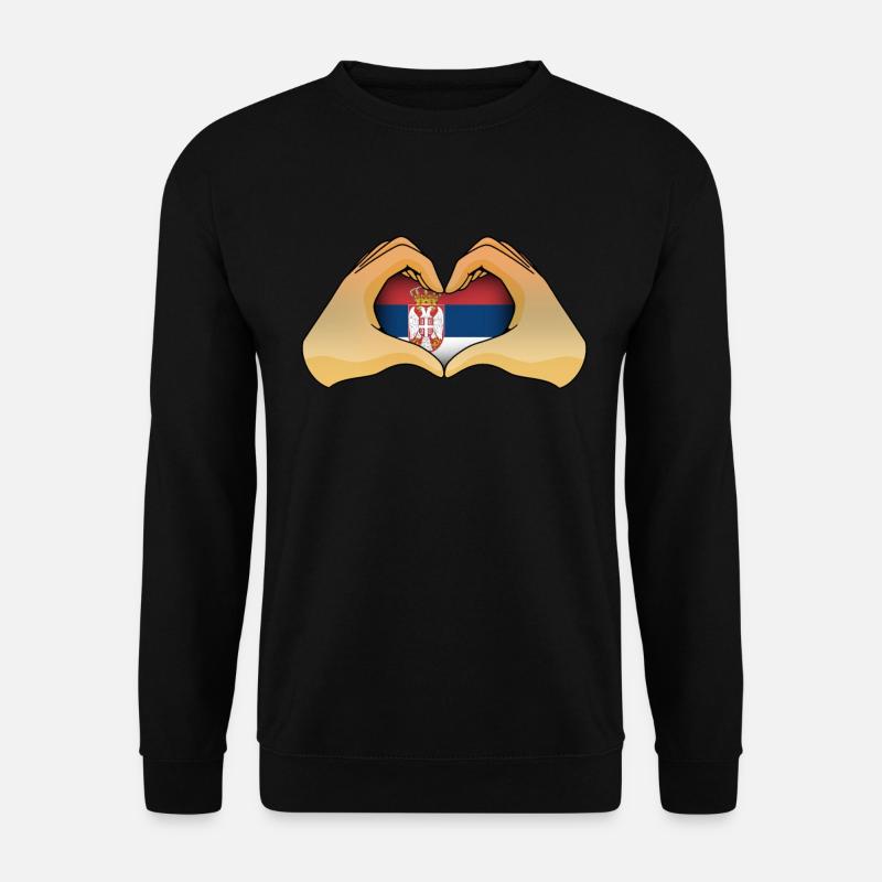 Serbien - Unisex Pullover - Schwarz