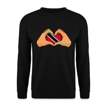 Trinité et Tobago - Sweat-shirt Unisexe - noir - Devant - Alina (178cm) & Michal (187cm)