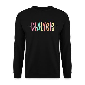 Dialysis Technician Funny Kidney Dialysis - Unisex Sweatshirt - black - Front - Alina (178cm) & Michal (187cm)