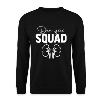 Dialysis Squad Dialysis Technician Funny Kidney - Unisex Sweatshirt - black - Front - Alina (178cm) & Michal (187cm)