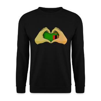 Sambia - Unisex Pullover - Schwarz - Vorne - Alina (178cm) & Michal (187cm)