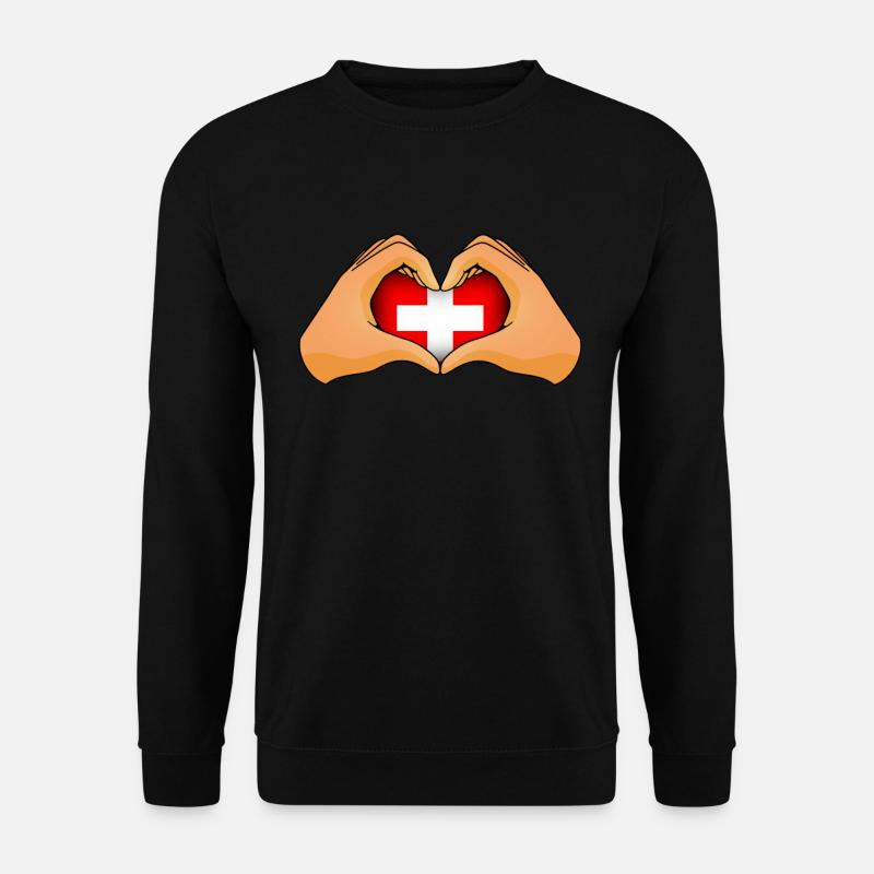 Schweiz - Unisex Pullover - Schwarz