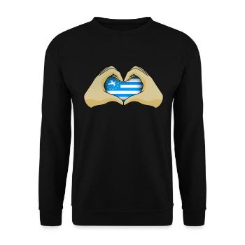 Sud Cameroun - Sweat-shirt Unisexe - noir - Devant - Alina (178cm) & Michal (187cm)