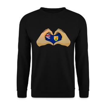 Turks et Caicos (Îles) - Sweat-shirt Unisexe - noir - Devant - Alina (178cm) & Michal (187cm)