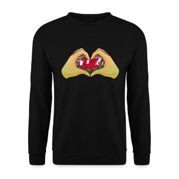 Wales - Unisex Sweatshirt - black - Front - Alina (178cm) & Michal (187cm)
