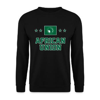 African Union - Unisex Sweatshirt - black - Front - Alina (178cm) & Michal (187cm)