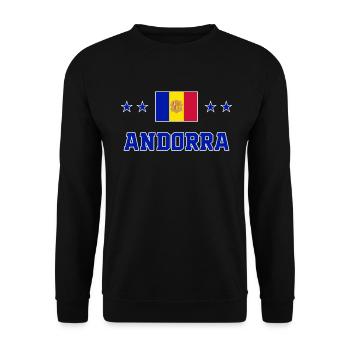 Andorra - Unisex Pullover - Schwarz - Vorne - Alina (178cm) & Michal (187cm)