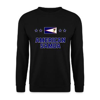 American Samoa - Unisex Sweatshirt - black - Front - Alina (178cm) & Michal (187cm)