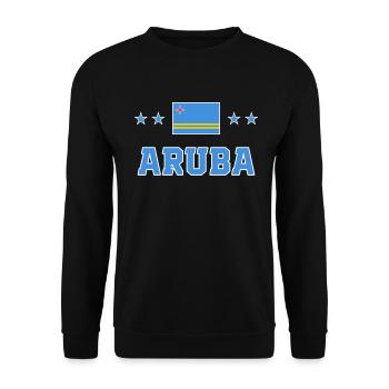 Aruba - Unisex Sweatshirt - black - Front - Alina (178cm) & Michal (187cm)