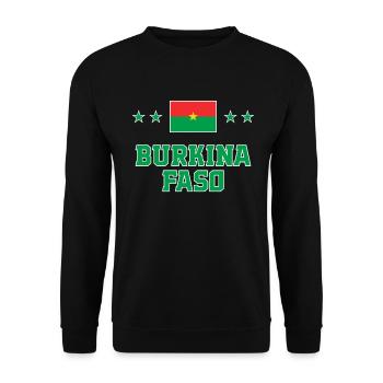 Burkina Faso - Unisex Sweatshirt - black - Front - Alina (178cm) & Michal (187cm)