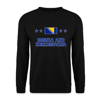 Bosnia and Herzegovina - Unisex Sweatshirt - black - Front - Alina (178cm) & Michal (187cm)