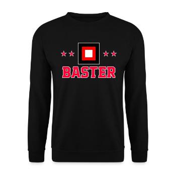 Baster - Unisex Sweatshirt - black - Front - Alina (178cm) & Michal (187cm)