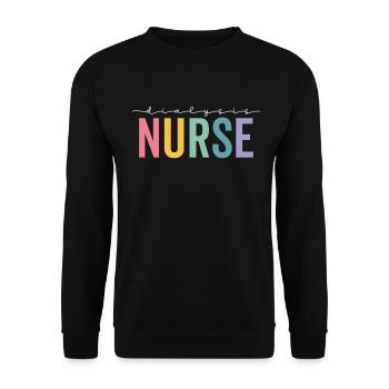 Dialysis Nurse Kidney Dialysis Funny Nurse - Unisex Sweatshirt - black - Front - Alina (178cm) & Michal (187cm)