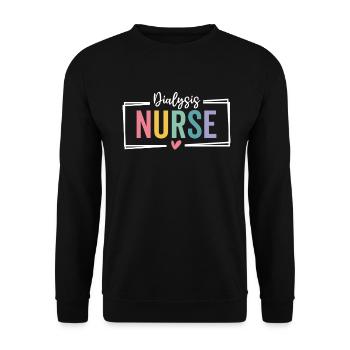 Appréciation du travailleur en dialyse - Sweat-shirt Unisexe - noir - Devant - Alina (178cm) & Michal (187cm)