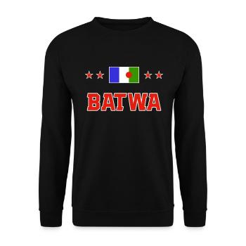 Batwa - Sweat-shirt Unisexe - noir - Devant - Alina (178cm) & Michal (187cm)