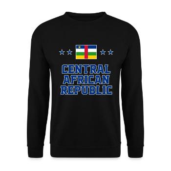 Zentralafrikanische Republik - Unisex Pullover - Schwarz - Vorne - Alina (178cm) & Michal (187cm)