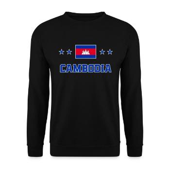 Cambodia - Unisex Sweatshirt - black - Front - Alina (178cm) & Michal (187cm)